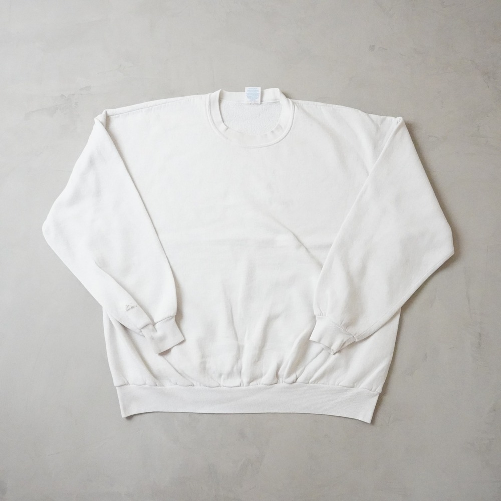 Vintage Jerzees Sweatshirt 3XL Mens 90s White Crewneck Plain Blank USA Made
